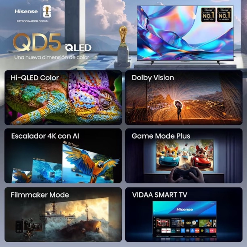 TELEVISOR HISENSE 50QD5SV 50' QLED 4K - 2