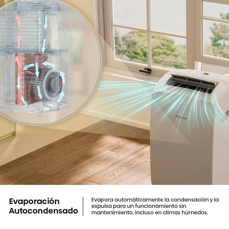 AIRE ACONDICIONADO PORTATIL HISENSE 12HW4RNPS01-B FRIO CALOR - 4