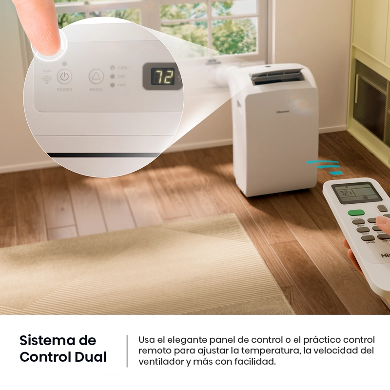AIRE ACONDICIONADO PORTATIL HISENSE 12HW4RNPS01-B FRIO CALOR - 5