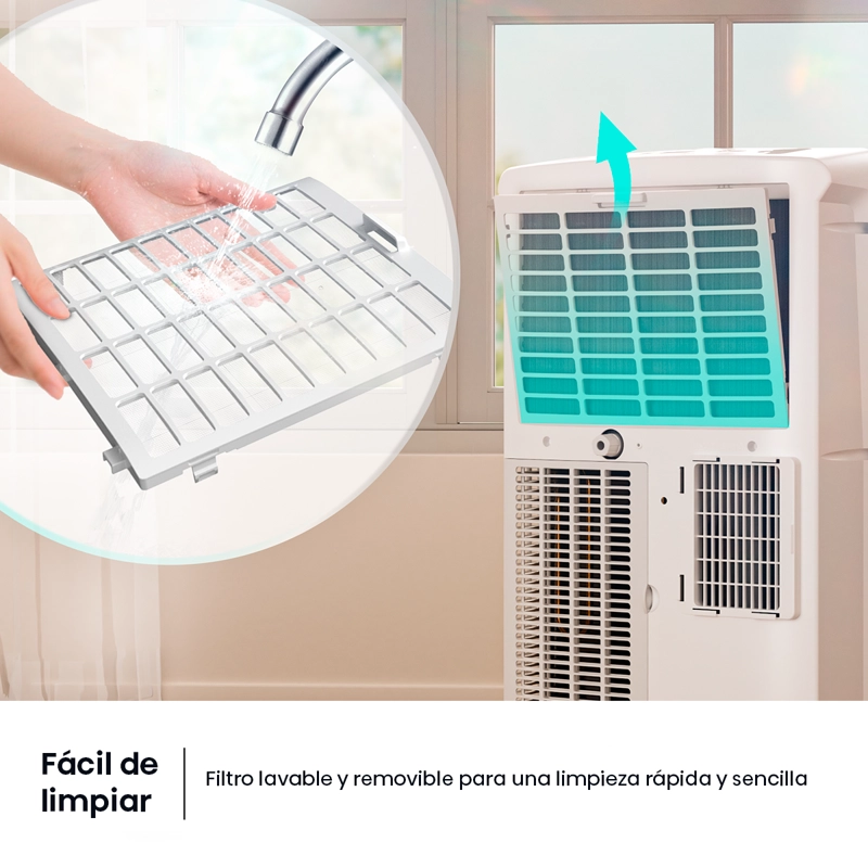 AIRE ACONDICIONADO PORTATIL HISENSE 12HW4RNPS01-B FRIO CALOR - 7