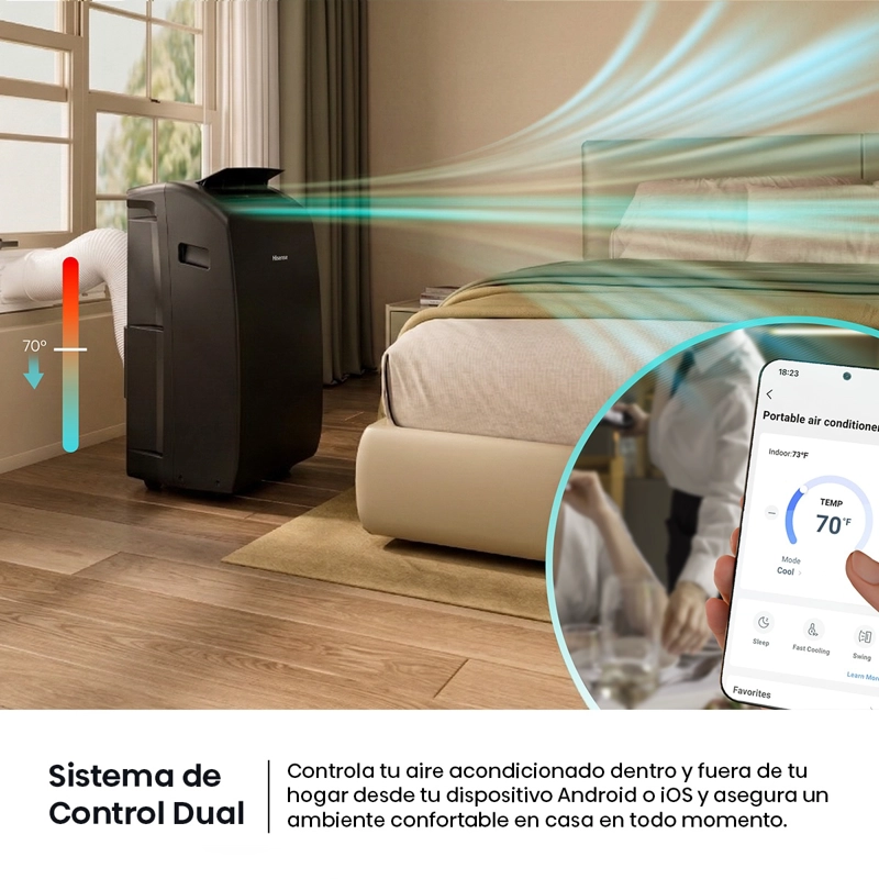AIRE ACONDICIONADO PORTATIL HISENSE 12HW4RNPS01-N 12.000 BTU - 3