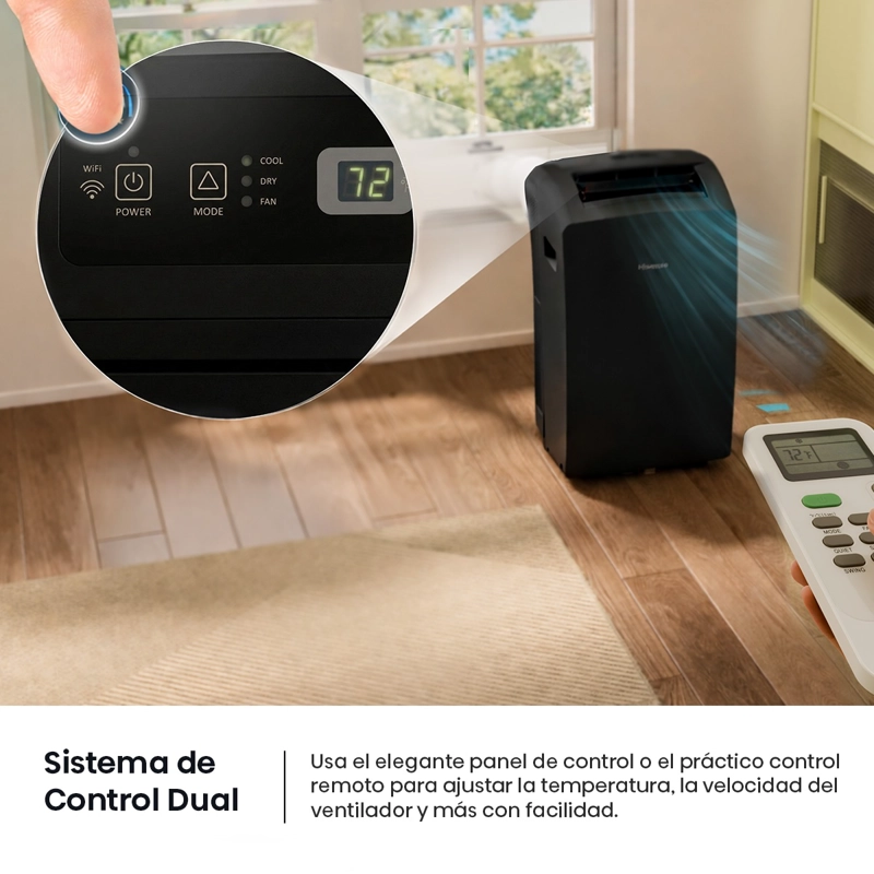 AIRE ACONDICIONADO PORTATIL HISENSE 12HW4RNPS01-N 12.000 BTU - 4