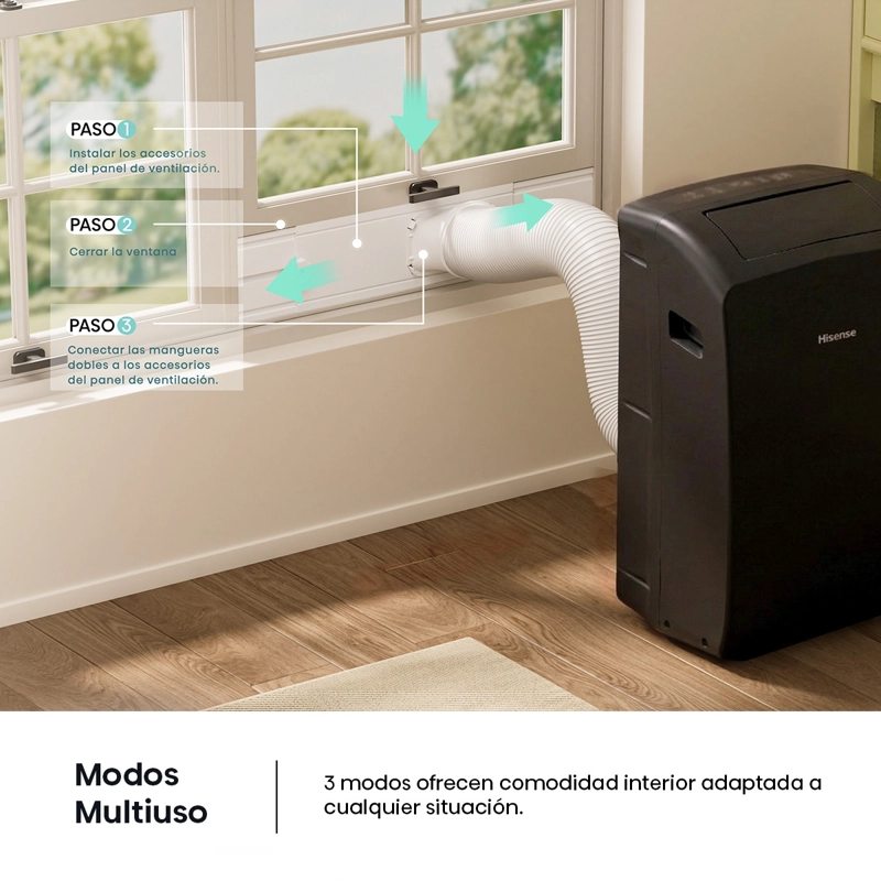 AIRE ACONDICIONADO PORTATIL HISENSE 12HW4RNPS01-N 12.000 BTU - 6