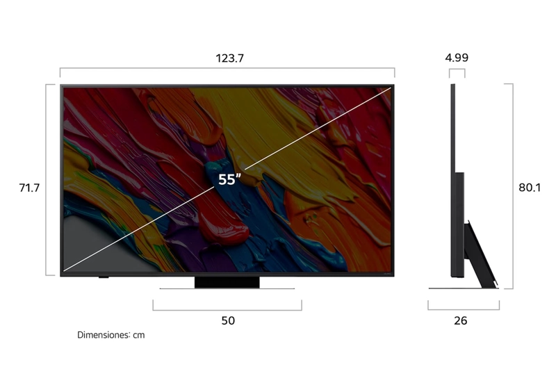 SMART TV LG QNED83 55' 4K QNED AI WEBOS 25 - 4