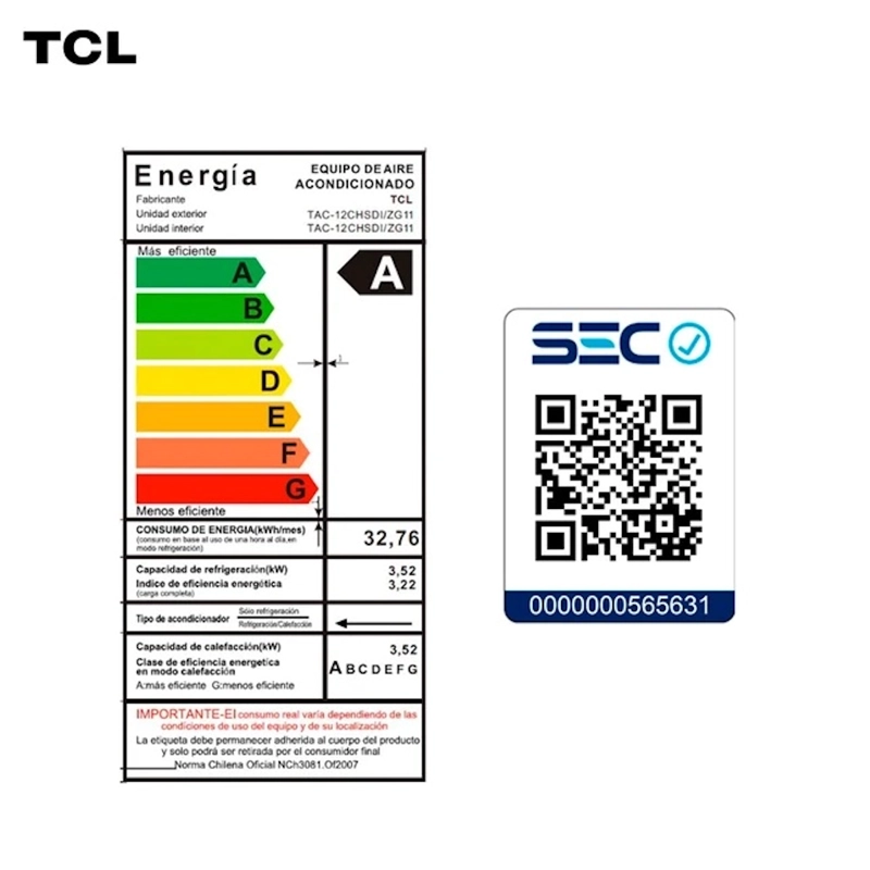 AIRE ACONDICIONADO TCL TAC-12CHSDI-ZG11 INVERTER 12000 BTU - 10