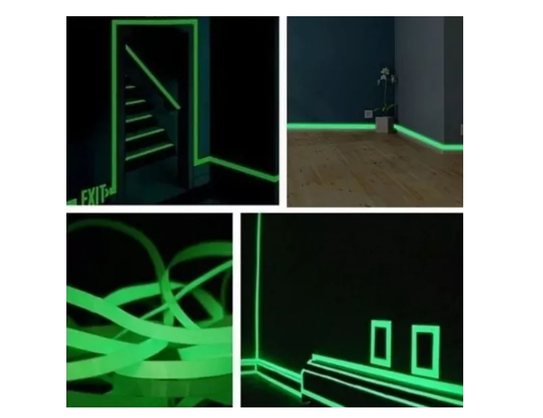 CINTA ADHESIVA LUMINOSA FLUORESCENTE BRILLA EN LA OSCURIDAD 3C X 3M - 3