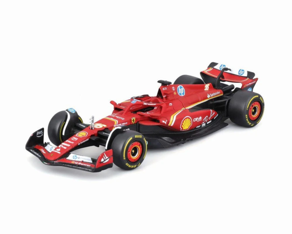 AUTO BBURAGO F1 FERRARI SF-24 2024 #16 LECLERC ESCALA 1:43 - 4