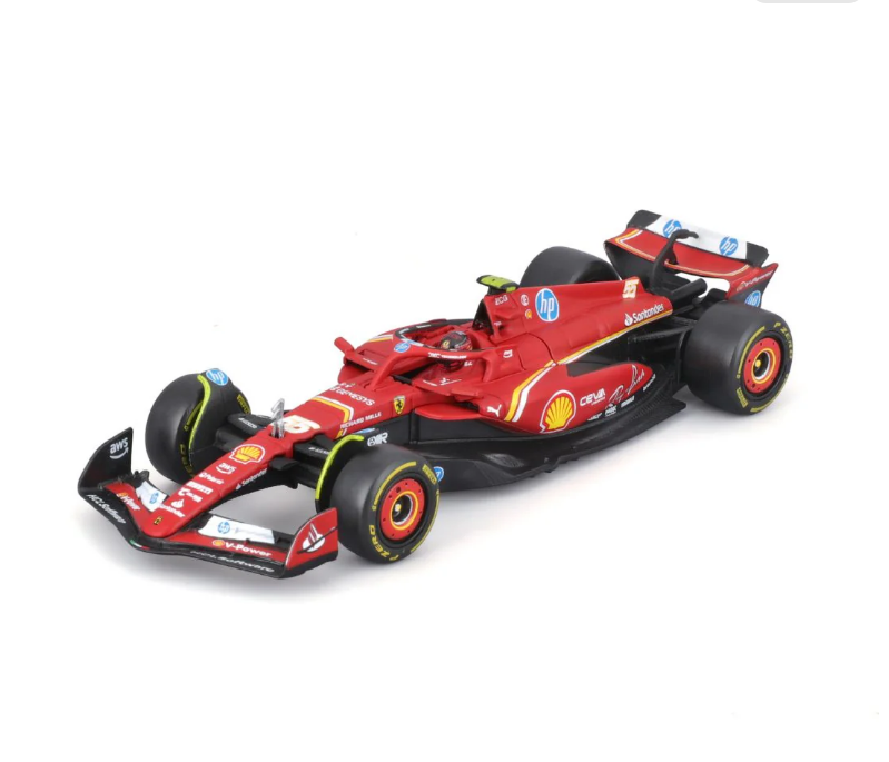 AUTO BBURAGO FERRARI SF-24 2024 #55 SAINZ ESCALA 1:43 LUJO - 1