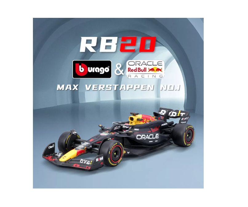 AUTO BBURAGO RED BULL RB20 VERSTAPPEN 2024 ESCALA 1/43 LUJO - 8