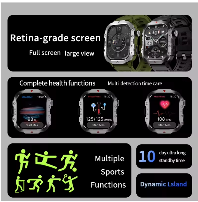 RELOJ INTELIGENTE LAXASFIT H11 SMARTWATCH HOMBRE MULTIFUNCION - 4