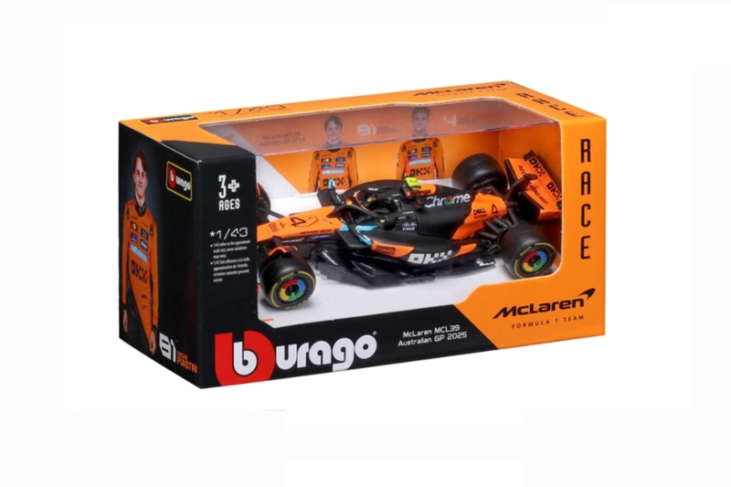 AUTO F1 MCLAREN MCL39 #4 NORRIS ESCALA 1:43 BBURAGO ORIGINAL - 6
