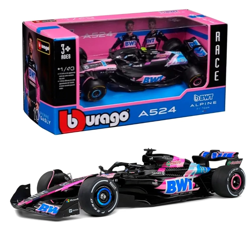 AUTO F1 BWT ALPINE A524 #10 ESCALA 1/43 BBURAGO ORIGINAL - 1