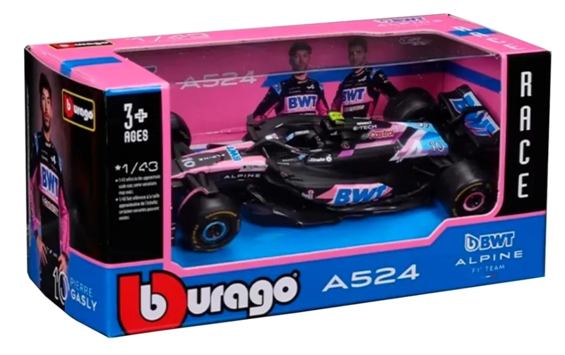 AUTO F1 BWT ALPINE A524 #10 ESCALA 1/43 BBURAGO ORIGINAL - 7