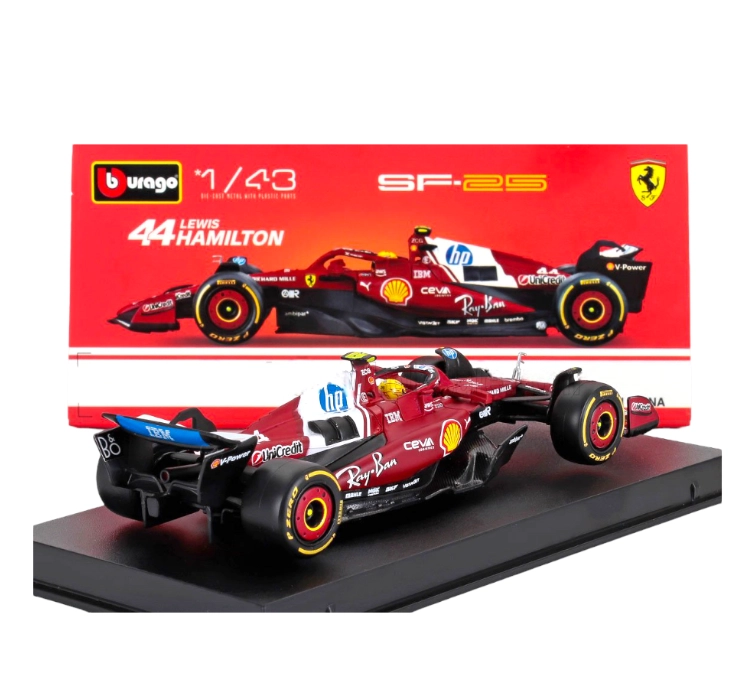 AUTO F1 FERRARI SF-25 2025 #44 HAMILTON 1:43 BBURAGO DE LUJO - 2