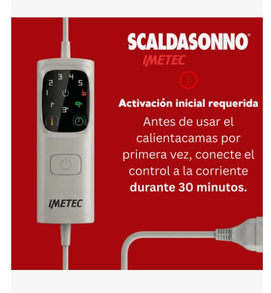 CALIENTACAMA SCALDASONNO MAXI ADAPTO 1 PLAZA Y 1/2 ALGODON - 2