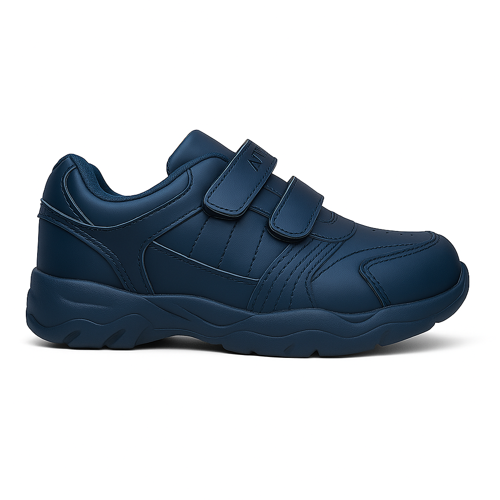ZAPATILLAS UNISEX NEGRO 7059 DEPORTIVAS ESCOLAR CON VELCRO - 1