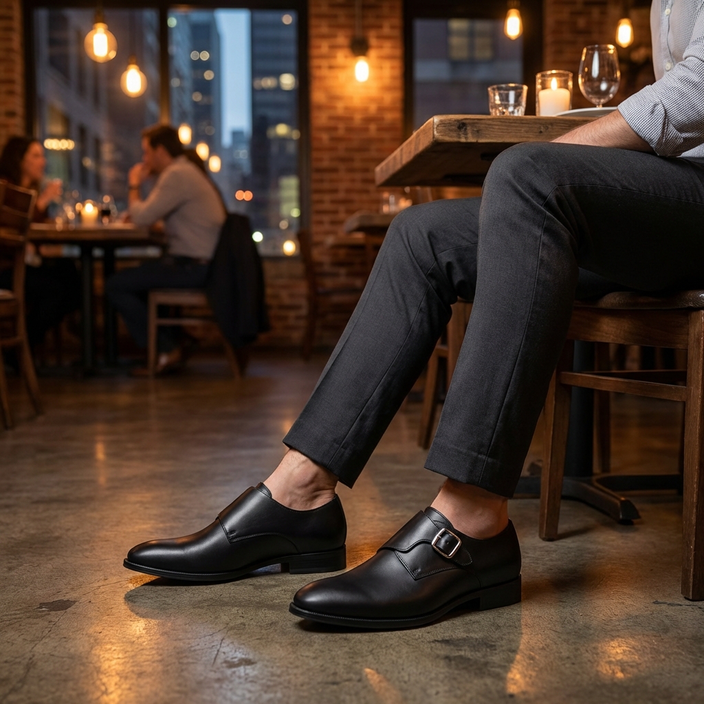 ZAPATO DE VESTIR NEGRO HOMBRE CON HEBILLA 7420 - 3