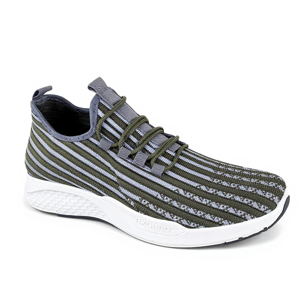 ZAPATILLAS HOMBRE DEPORTIVAS RUNNING VERDE 3202 RAYAS - 1