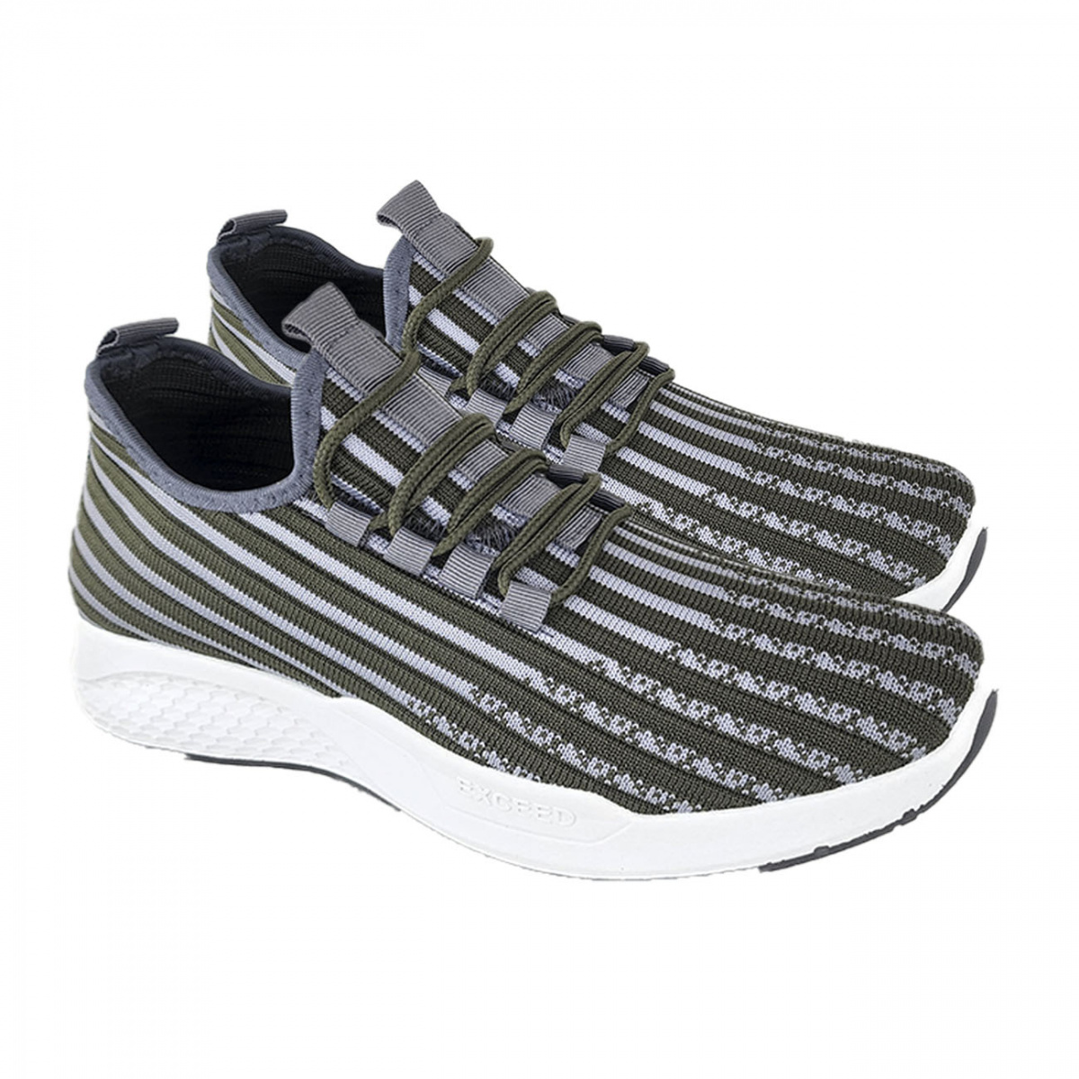 ZAPATILLAS HOMBRE DEPORTIVAS RUNNING VERDE 3202 RAYAS - 2