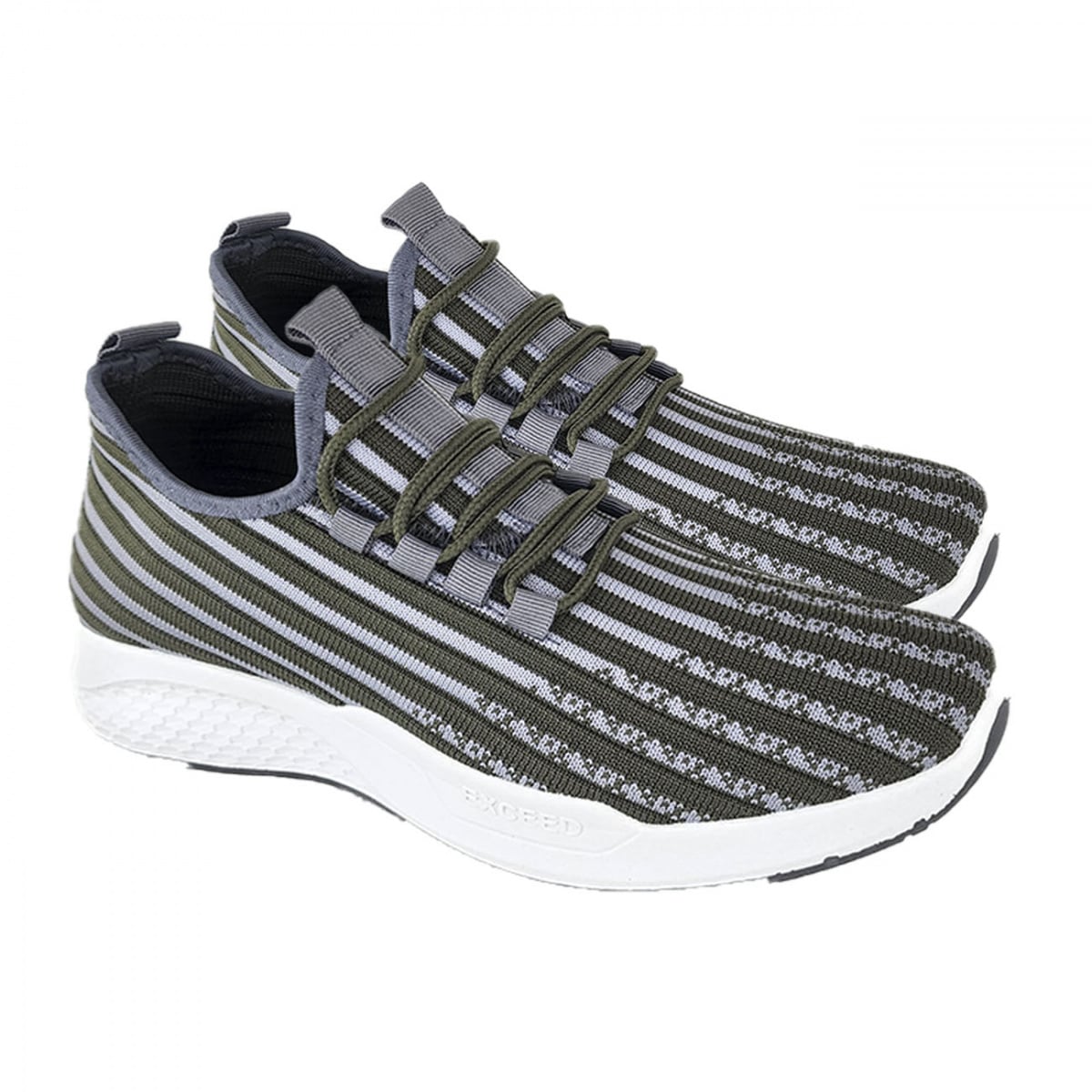 ZAPATILLAS HOMBRE DEPORTIVAS RUNNING VERDE 3202 RAYAS - 2