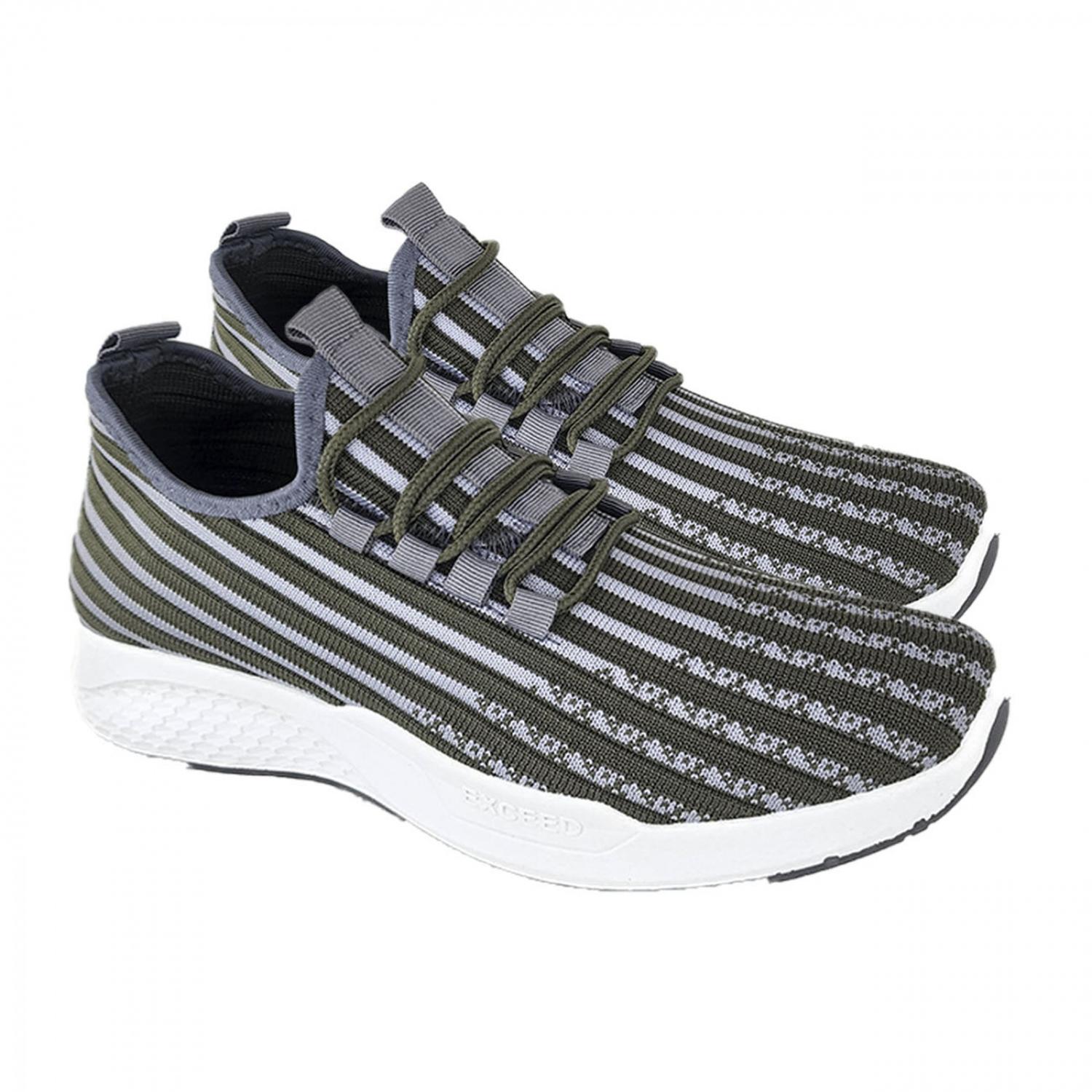 ZAPATILLAS HOMBRE DEPORTIVAS RUNNING VERDE 3202 RAYAS - 3
