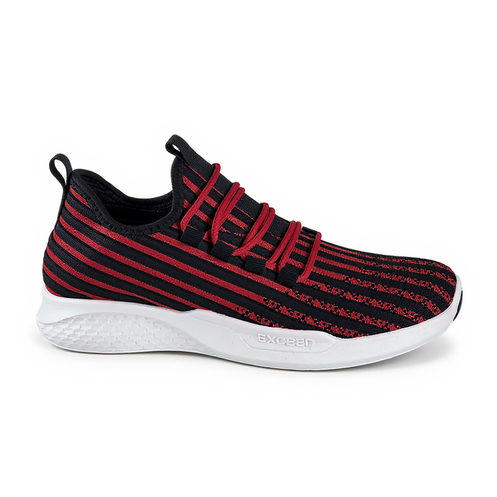 ZAPATILLAS DEPORTIVAS RUNNING EN COLOR NEGRO RAYAS EN COLOR ROJO 3205 TALLA 40 - 1