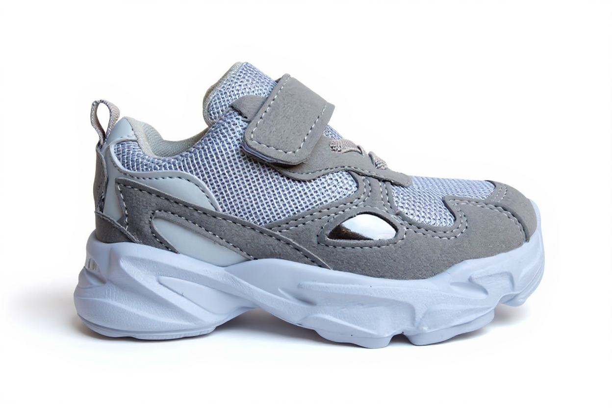 ZAPATILLAS NIÑA DEPORTIVAS RUNNING GRIS 7163 INFANTIL VELCRO - 3