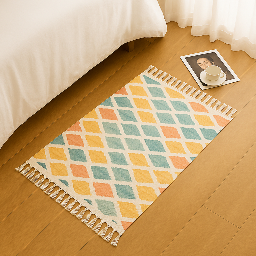 BAJADA DE CAMA ELEGANTE 60X90CM DE LINO GRUESO Y DURABLE 731 - 2
