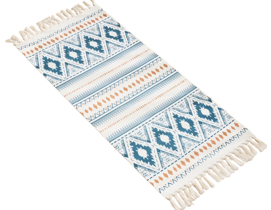 BAJADA DE CAMA 60X130CM DECORATIVA MULTICOLOR DE LINO 743 - 2