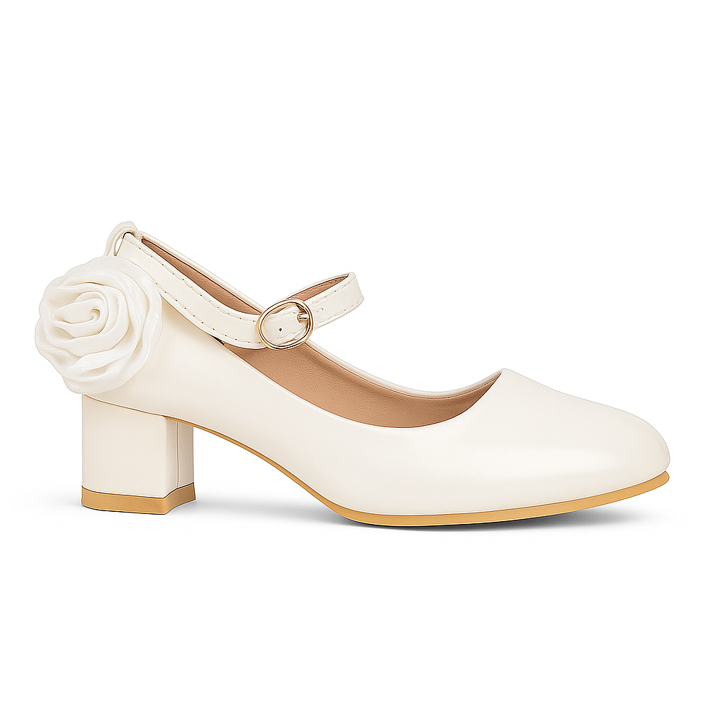 ZAPATO ELEGANTE PARA NIÑA PARA TODO TIPO DE OCASIÓN TALLA 33 EN COLOR BLANCO - 2
