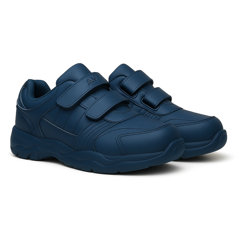 EXCELENTES ZAPATILLAS EN COLOR NEGROS  DEPORTIVAS CON VELCRO 7059  EN COLOR NEGRO - 3