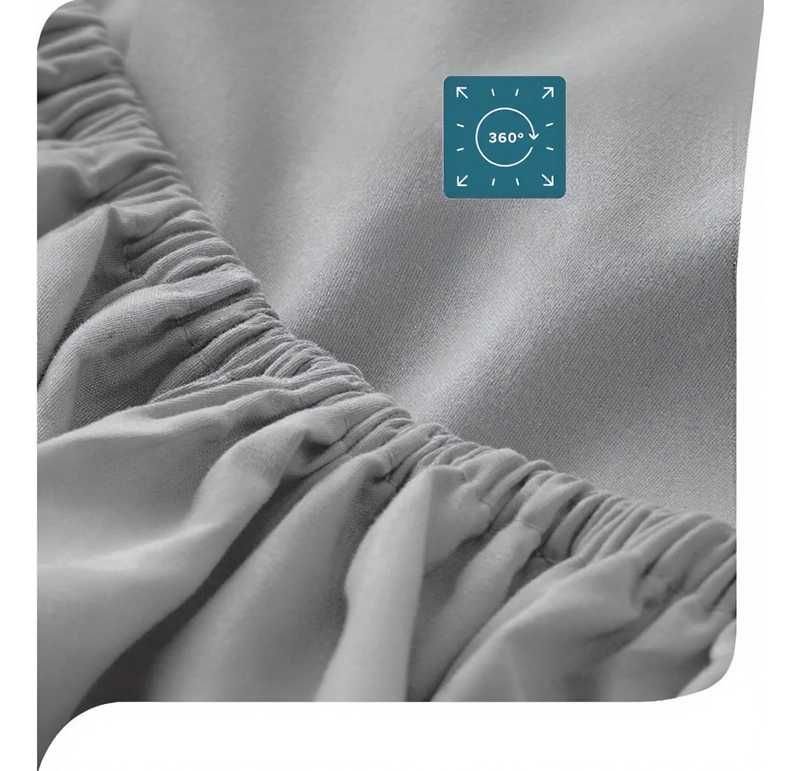 SABANAS 800 HILOS 2 PLAZAS GRIS LISO ELEGANTE - 3