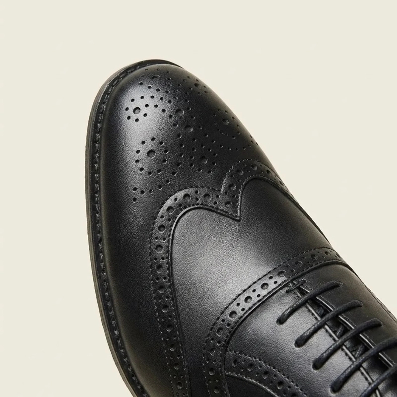 ZAPATO HOMBRE OXFORD NEGRO ELEGANTE VESTIR 7438 - 6