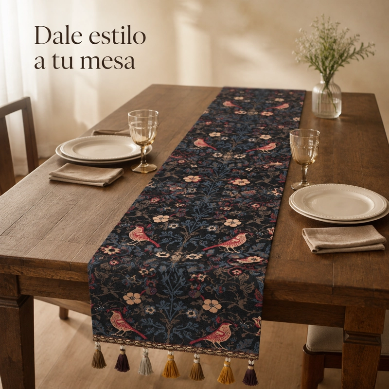 CAMINO DE MESA RECTANGULAR ARMONIA 866 POLIE STER DISEÑO CLASICO - 7