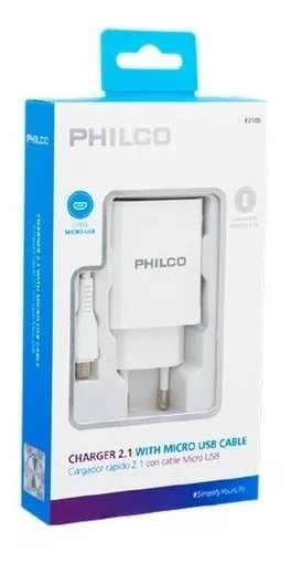 CARGADOR 220 V 2.1 A DOBLE USB CON CABLE - 1