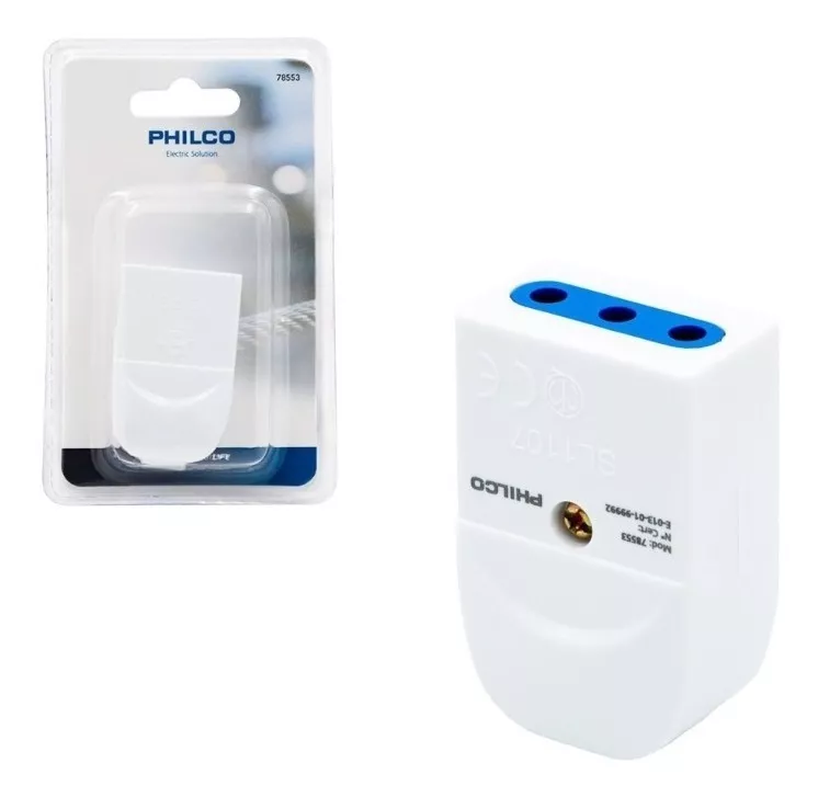 ENCHUFE HEMBRA BLANCO 2P+T PHILCO - 2