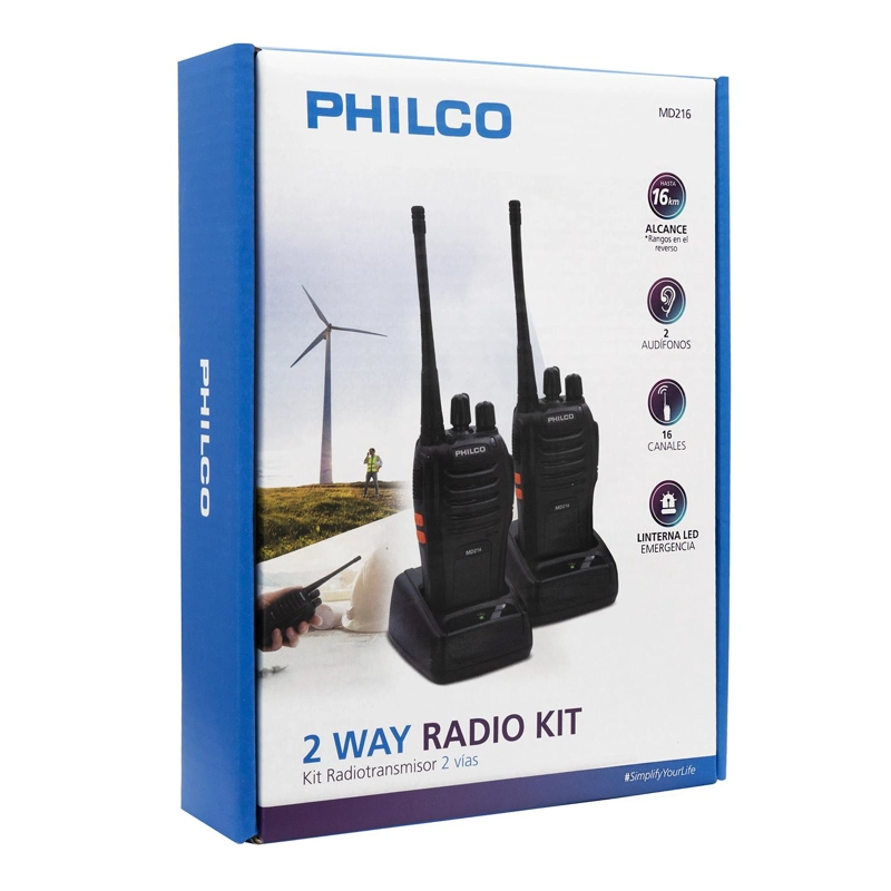 RADIO TRANSMISOR PHILCO 33PHLMD216 PORTÁTIL 16 KMS MD-216 - 1