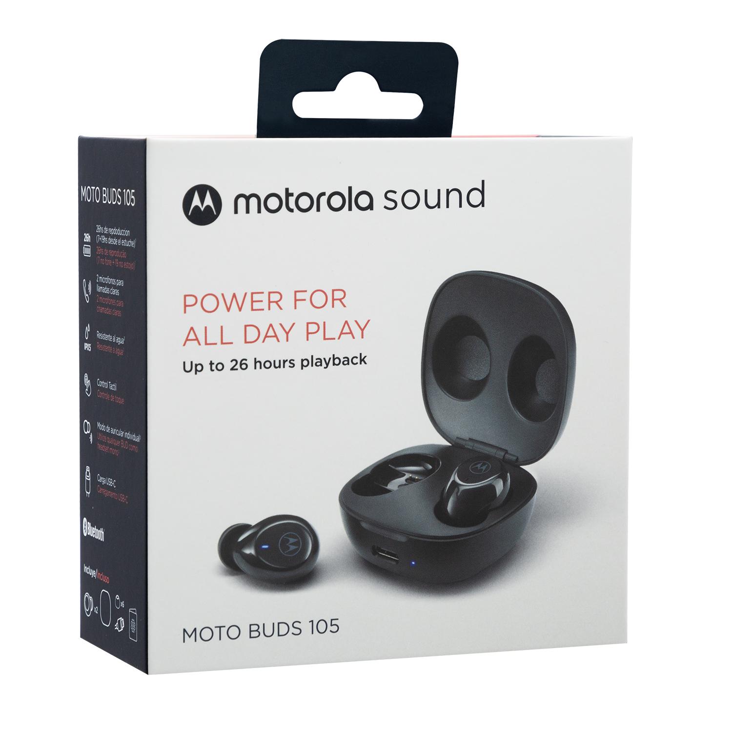 AUDÍFONOS MOTOROLA TRUE WIRELESS 105 BUDS BLUETOOTH - 1