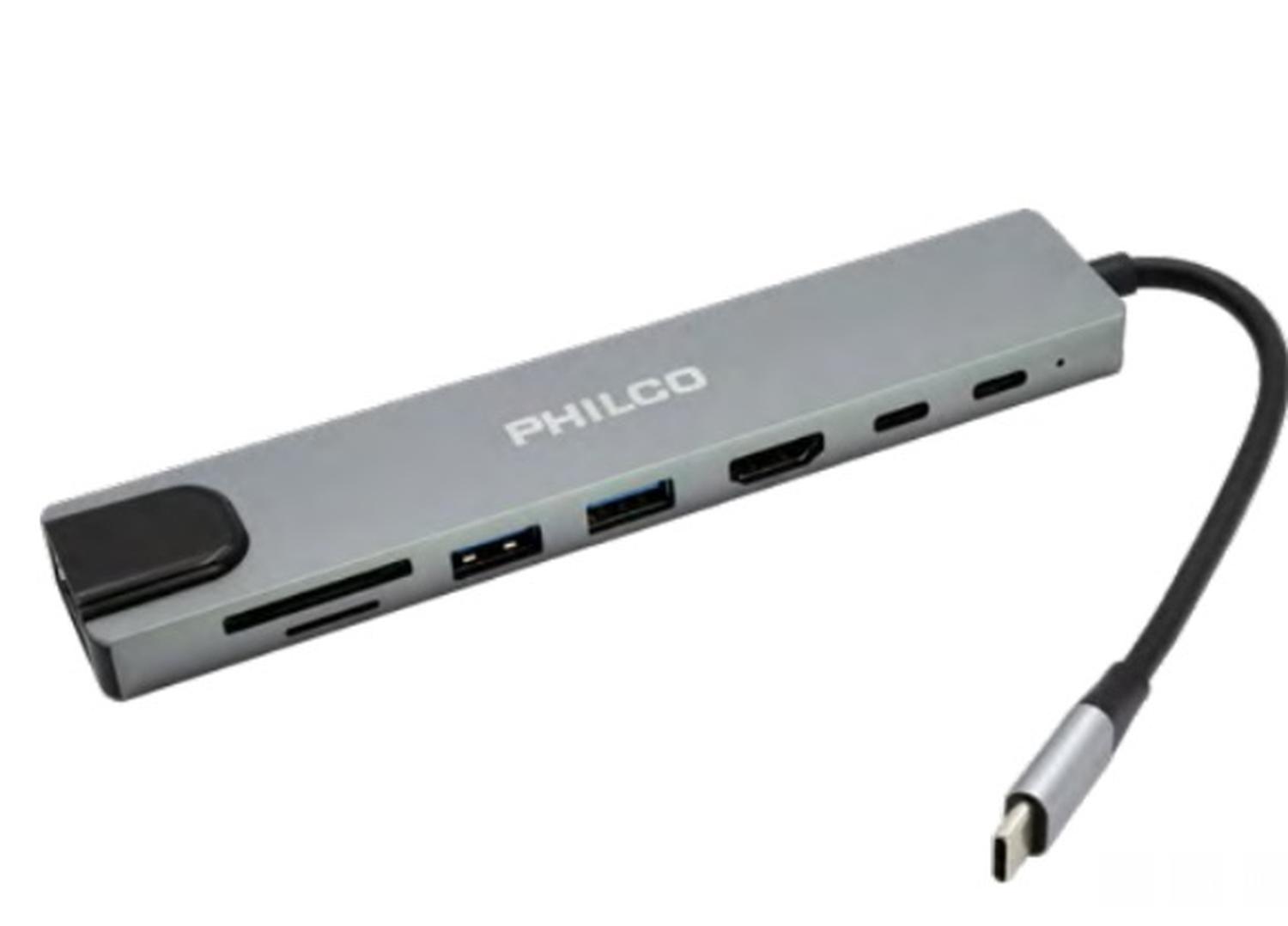 HUB ADAPTADOR 8 EN 1 USB-C PHILCO - 2