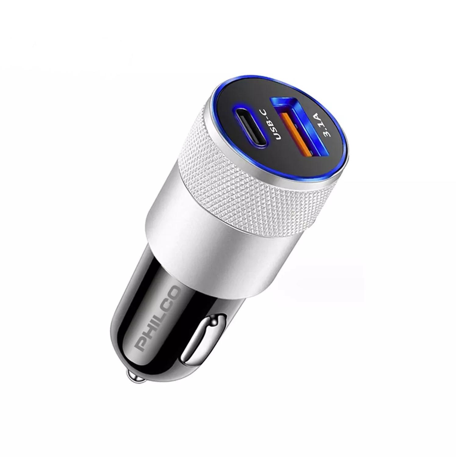 CARGADOR 12/24V USB/C 20W DOBLE PLATA PHILCO - 2