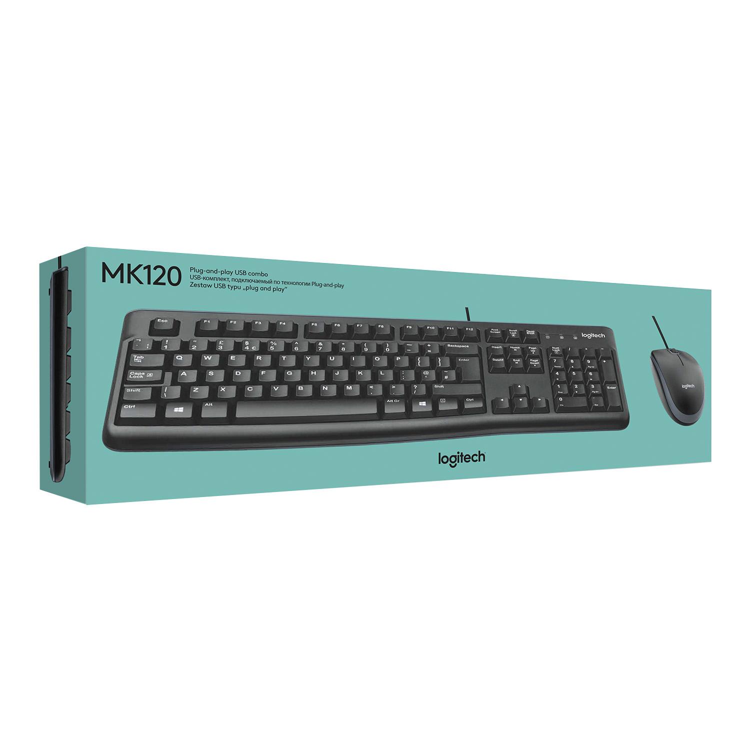 KIT TECLADO Y MOUSE LOGITECH MK120 NEG 920-004428 - 1