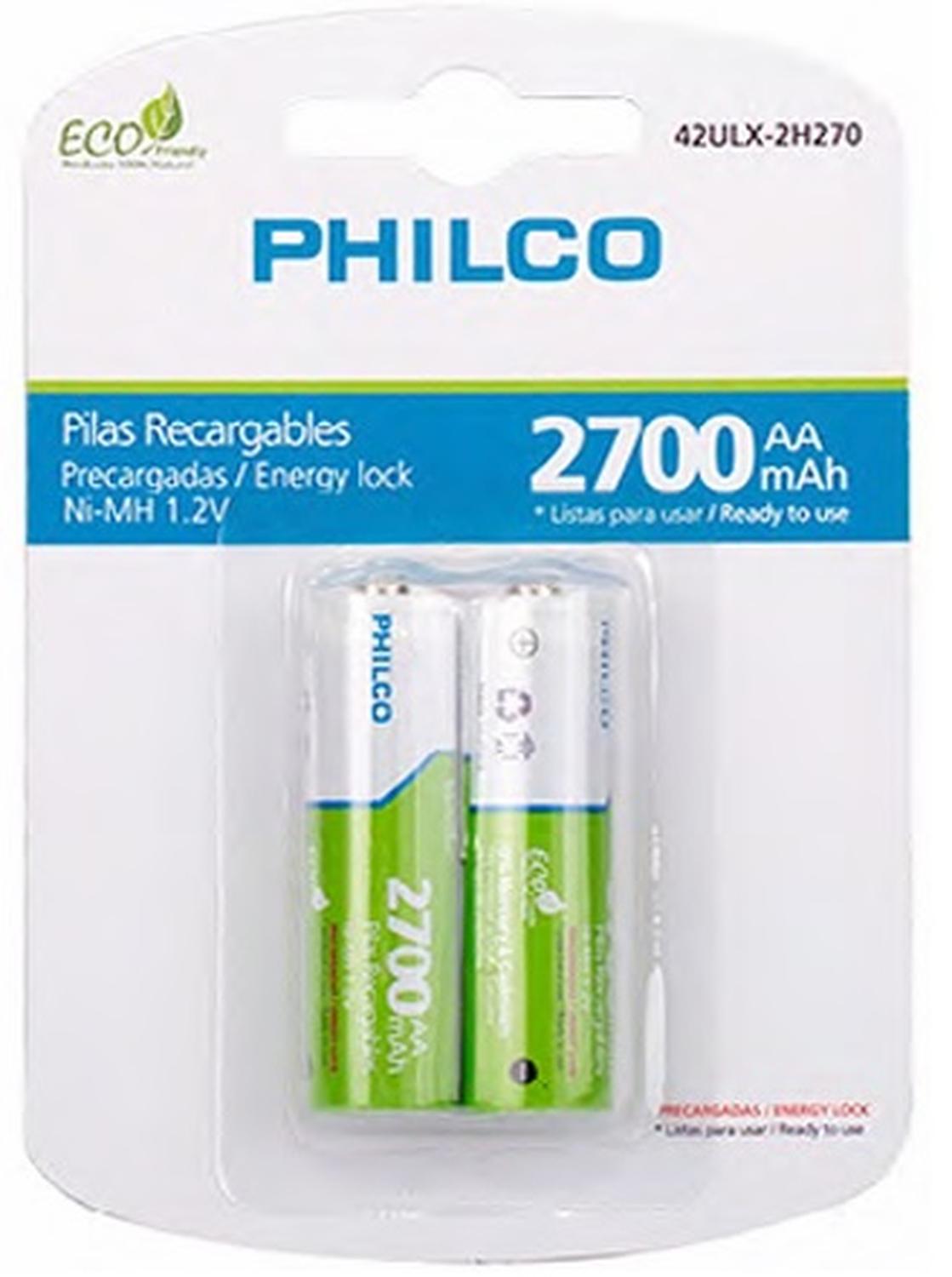 PILAS PHILCO PRE-CARGADAS BLISTER 2 AA 2700 MAH - 1