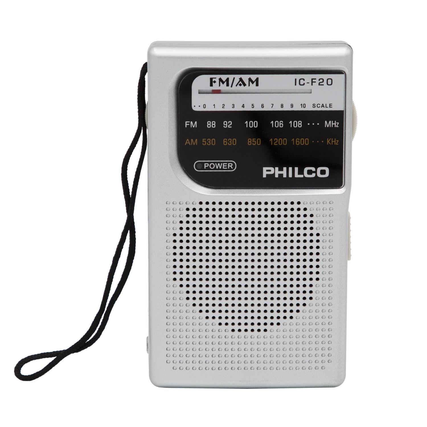RADIO A PILAS PHILCO ICF-20 FM/AM PORTABLE DE BOLSILLO GRIS - 1
