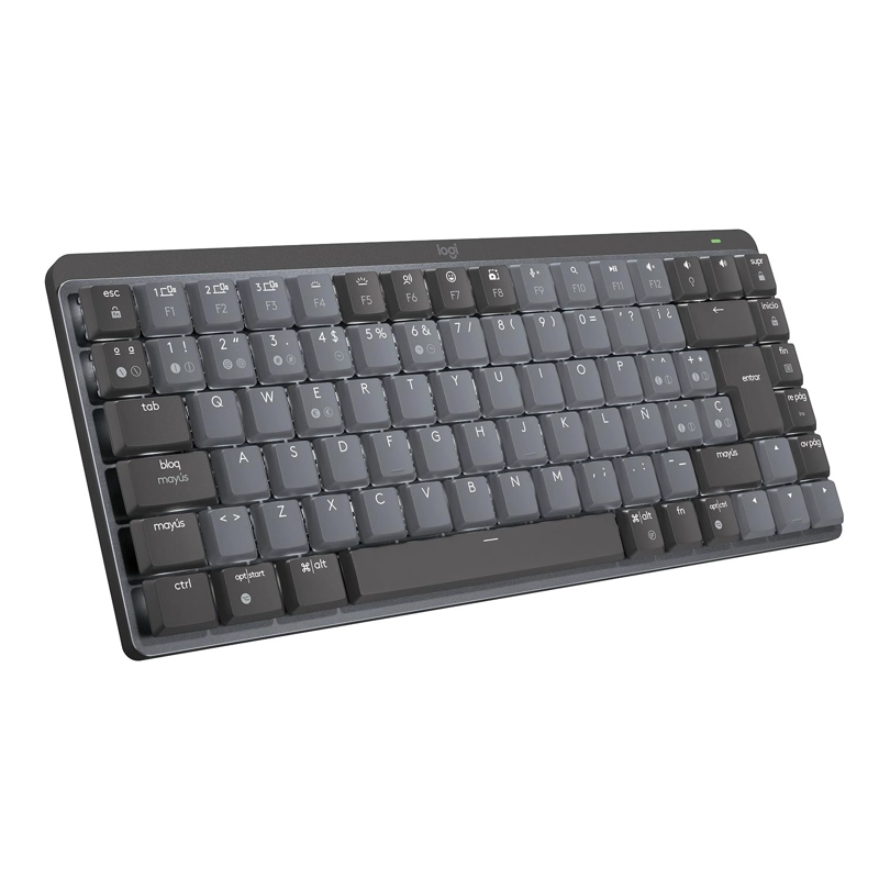 TECLADO MECANICO LOGITECH MX MECHANICAL MINI, BLUETOOTH / DONGLE USB, GRAFITO, ESPAÑOL - 1