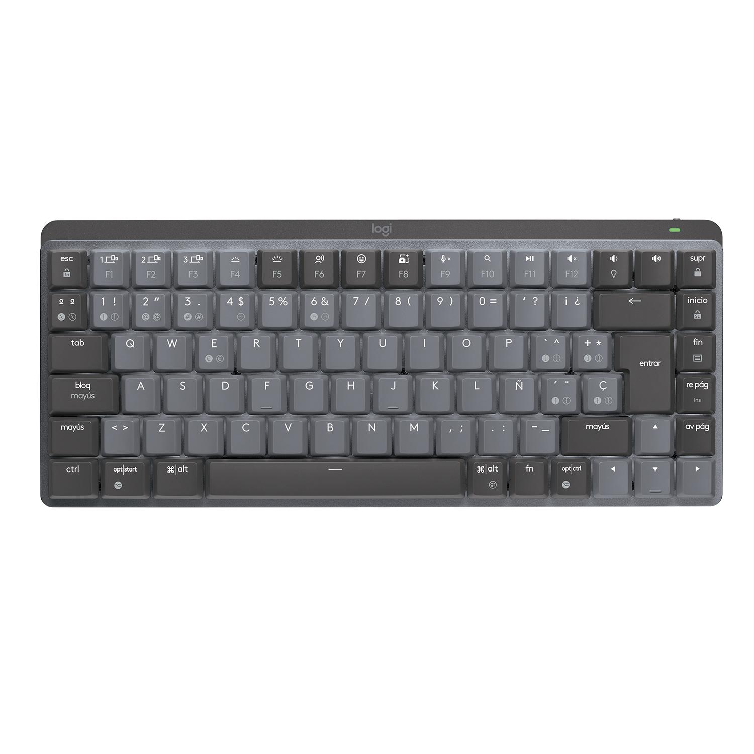 TECLADO MECANICO LOGITECH MX MECHANICAL MINI, BLUETOOTH / DONGLE USB, GRAFITO, ESPAÑOL - 2
