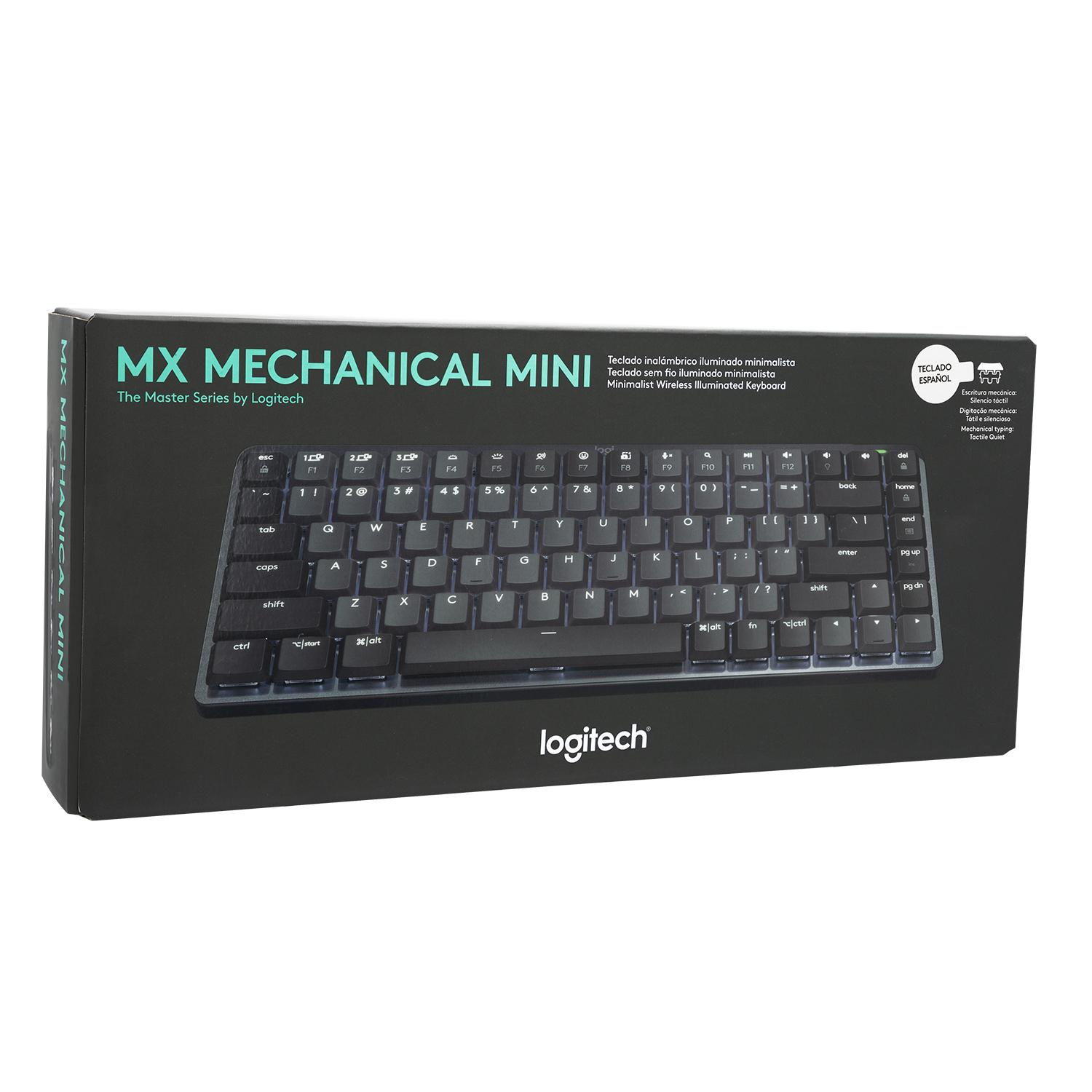 TECLADO MECANICO LOGITECH MX MECHANICAL MINI, BLUETOOTH / DONGLE USB, GRAFITO, ESPAÑOL - 3