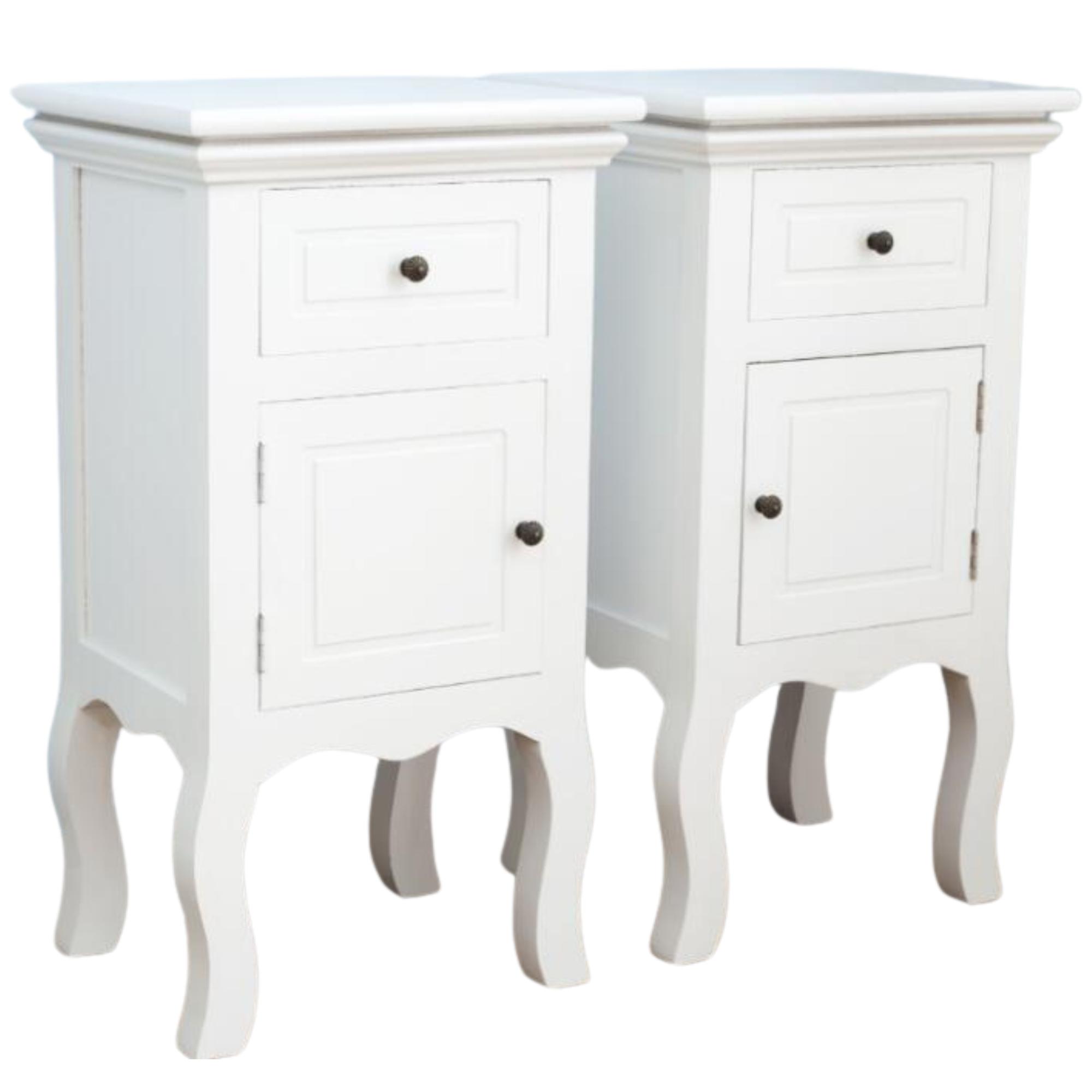 SET 2 VELADORES LIBRERO PARMA PUERTA + CAJON BLANCO - 1