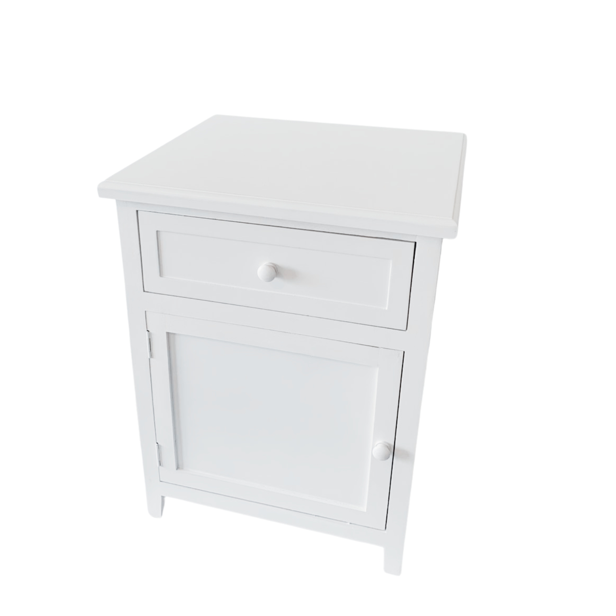 VELADOR DORMITORIO RECCO CAJON PUERTA IZQUIERDO EN COLOR BLANCO - 2