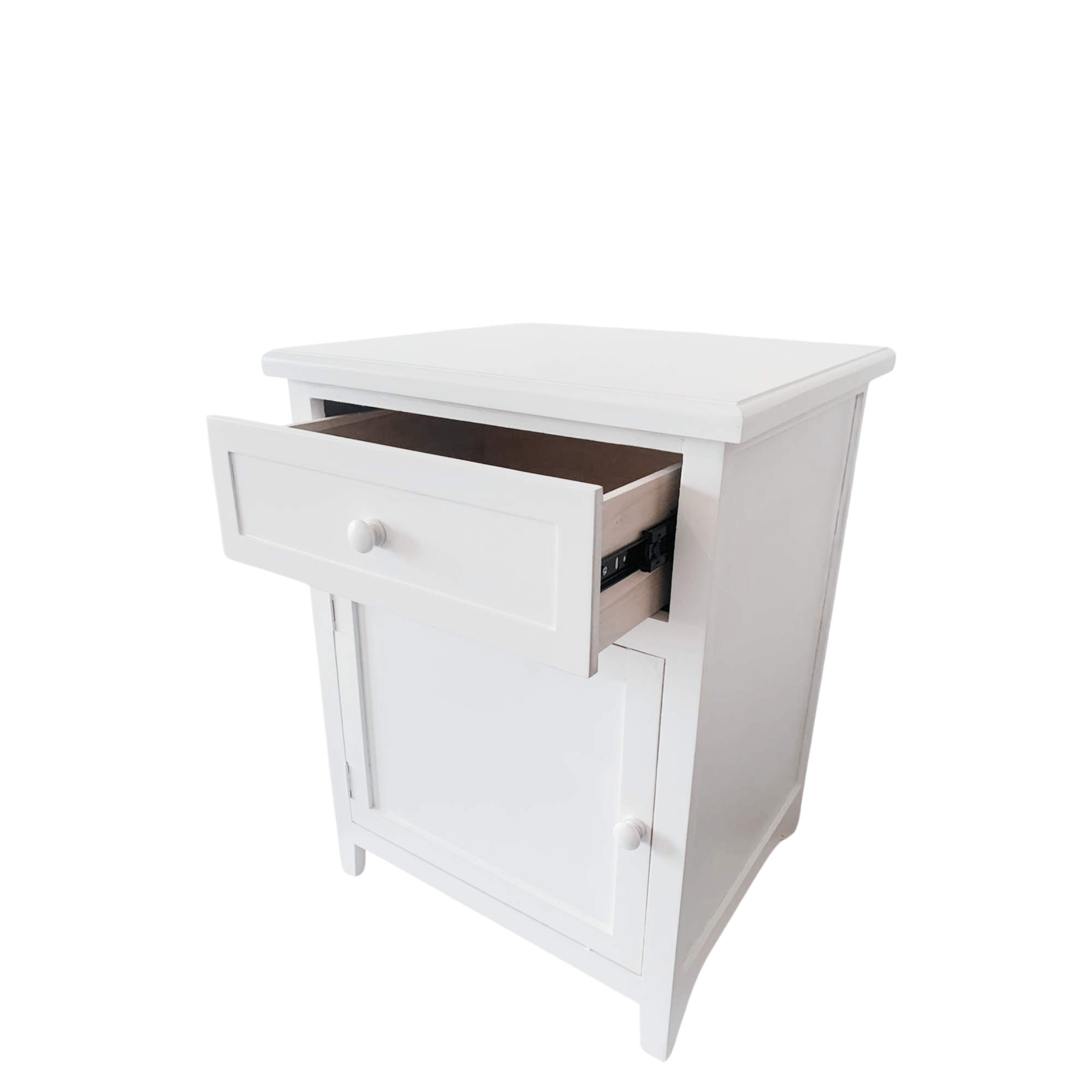 VELADOR DORMITORIO RECCO CAJON PUERTA IZQUIERDO EN COLOR BLANCO - 3
