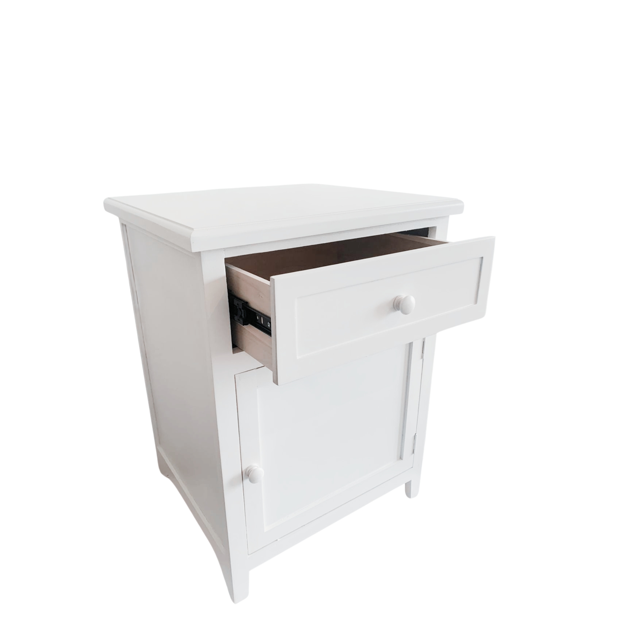 VELADOR DORMITORIO RECCO CAJON PUERTA DERECHO EN COLOR BLANCO - 3